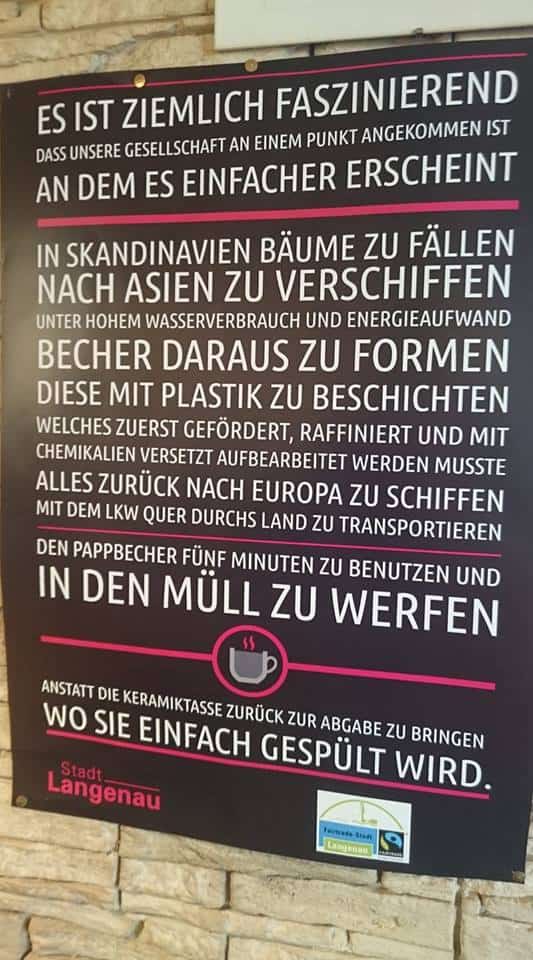 Sinnvolle Pappbecher?